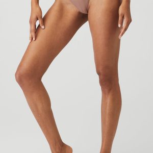 Airbrush Invisible String Thong - Smoky Quartz