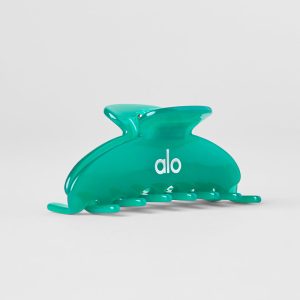 90's Claw Clip - Spruce Green Clear