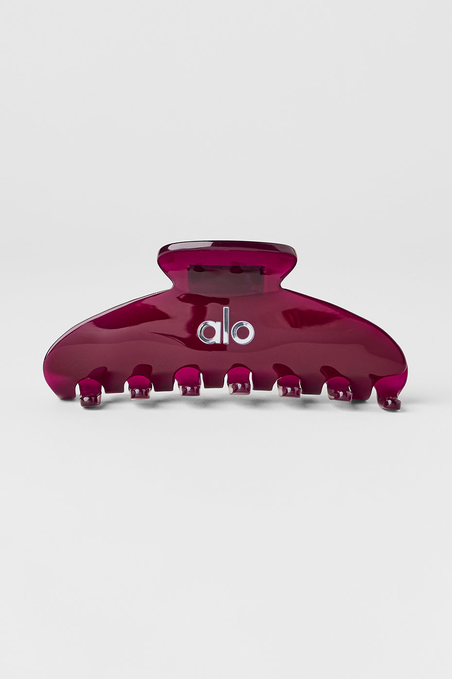 90's Claw Clip - Burgundy Clear - Image 2