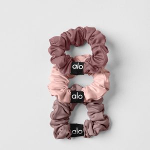 Fresh Mini Scrunchie 3-Pack - Mushroom/Pink Quartz/Smoky Quartz