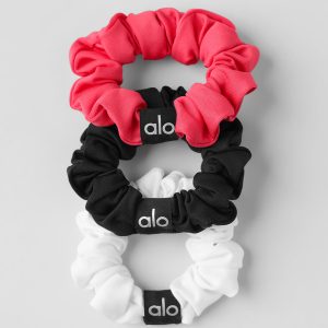Fresh Mini Scrunchie 3-Pack - Candy Red/Black/White