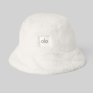 Faux Fur Bucket Hat - Ivory