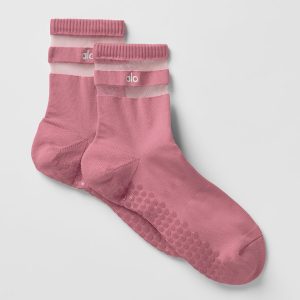 Women's Pulse Grip Sock - Pink Wild Rose