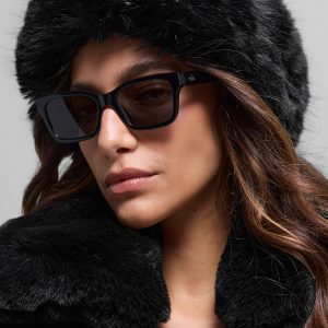 Opulent Faux Fur Wintersun Headband - Black