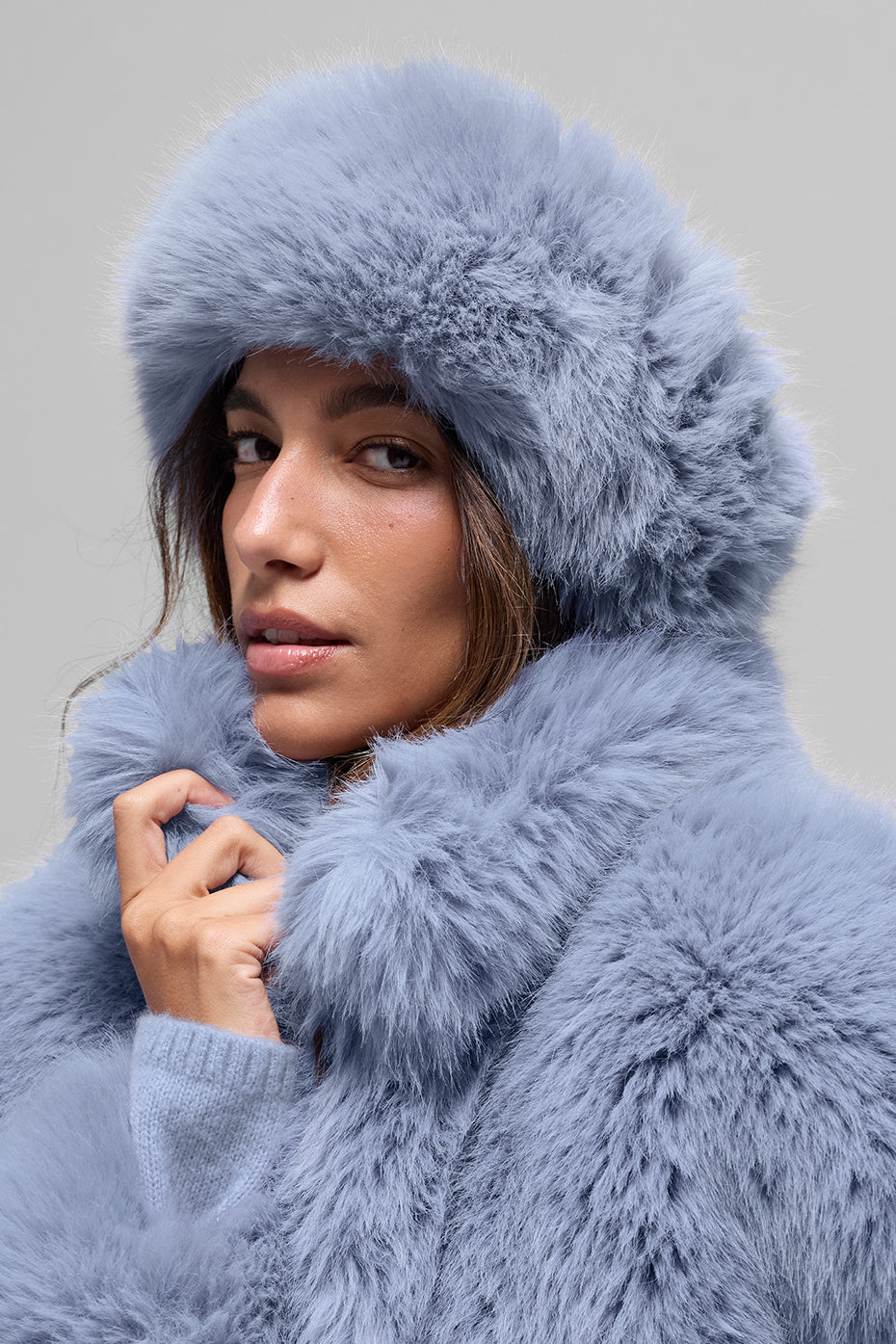 Opulent Faux Fur Wintersun Headband - Winter Frost - Image 4