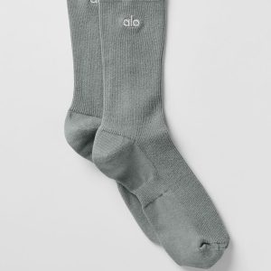 Unisex Half-Crew Understated Sock - Lunar Grey