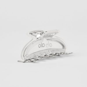 Acrylic Illusion Claw Clip - Clear Acetate/Chrome