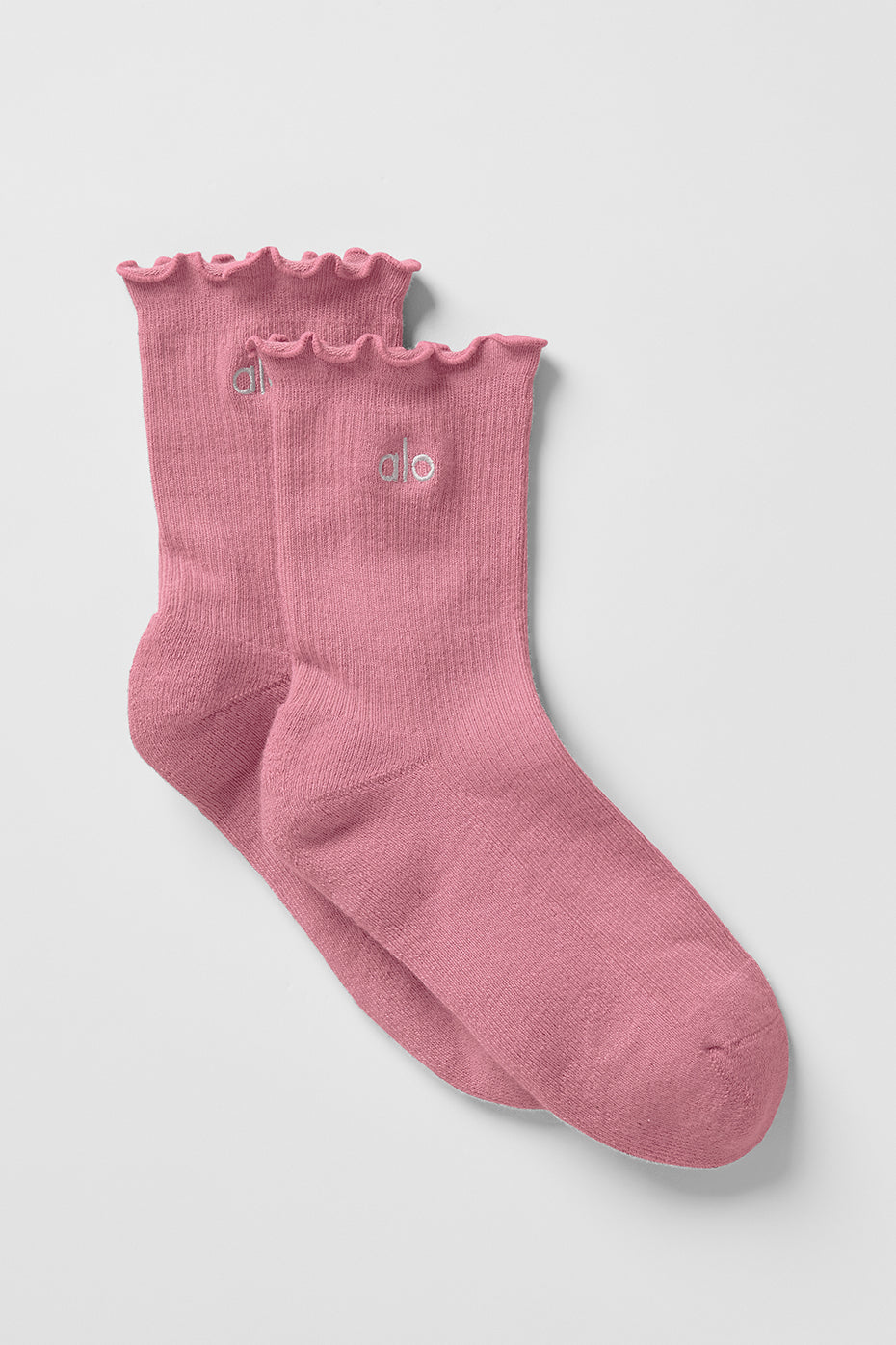 Women's Lettuce Edge Sock - Pink Wild Rose