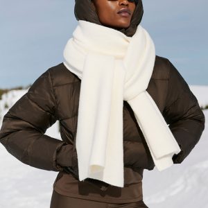 Merino Wool Oversized Scarf - Ivory