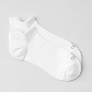Unisex Performance Tab Sock - White/Titanium