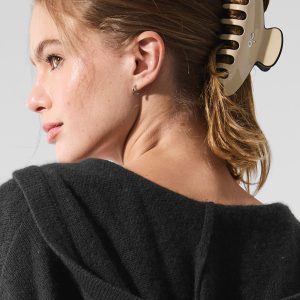 Outline Claw Clip - Macadamia/Black