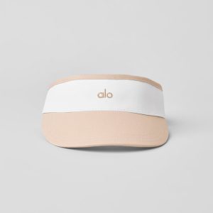 Colorblock Visor - Macadamia/White