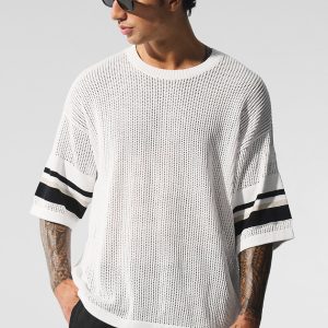Open Knit Playoff Jersey - White/Bone