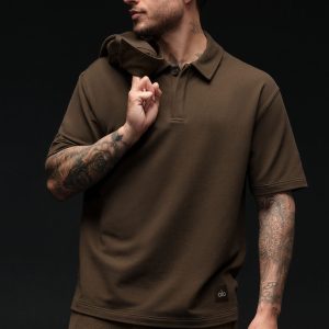 Double Take Short Sleeve Polo - Espresso