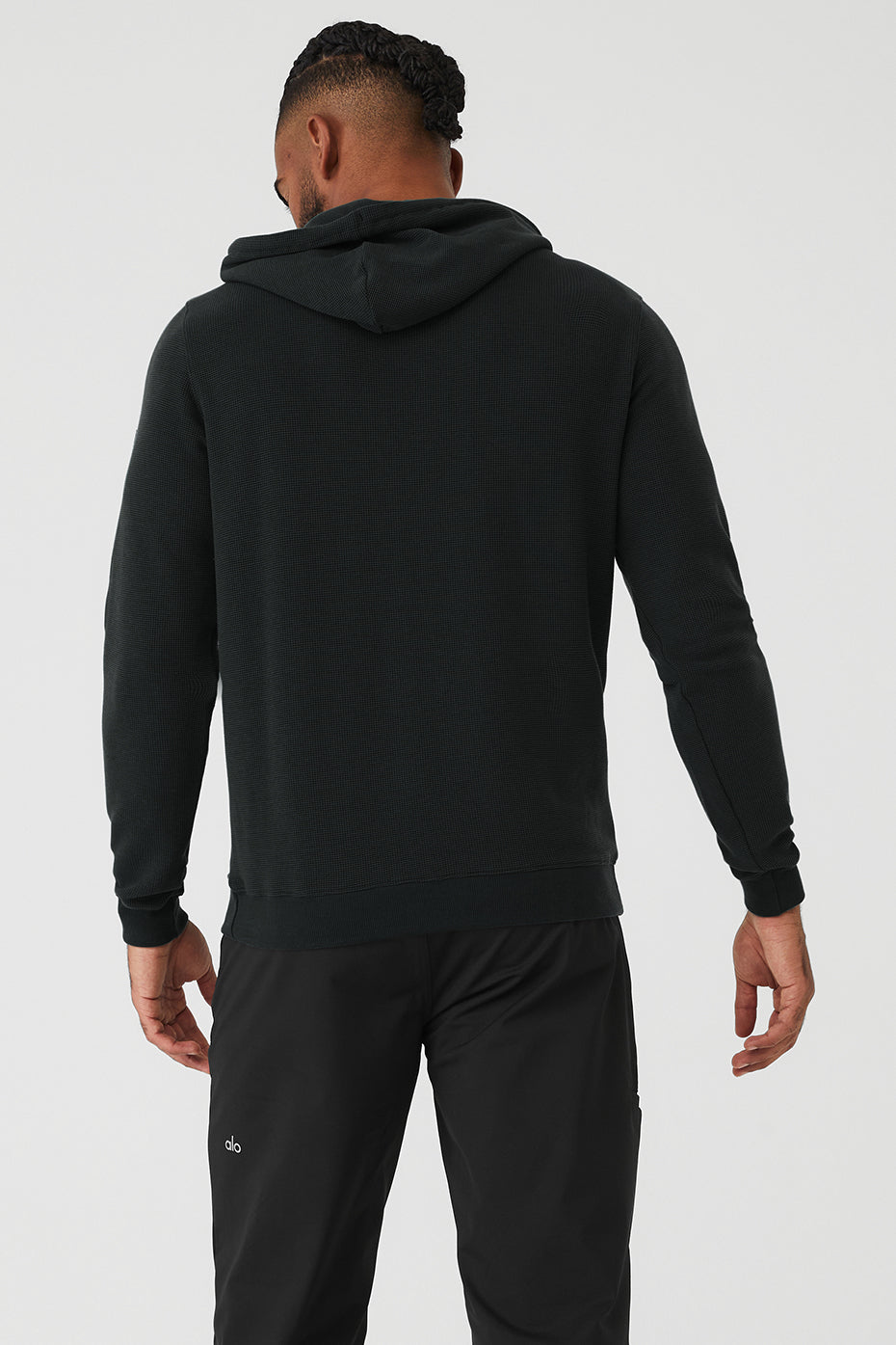 Micro Waffle Fast Break Hoodie - Black - Image 2