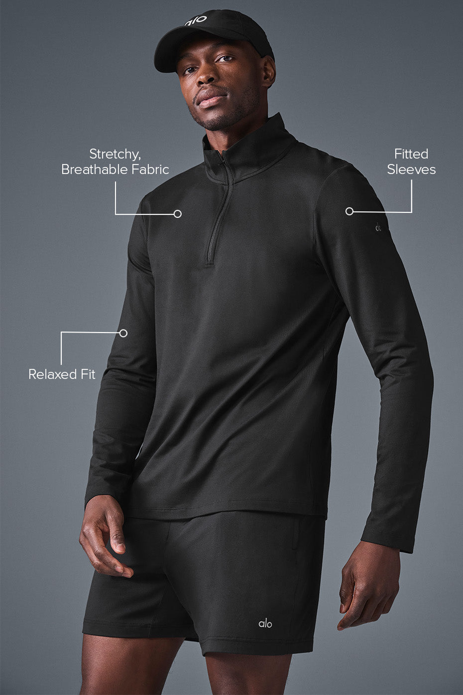 Conquer 1/4 Zip Reform Long Sleeve - Black - Image 2