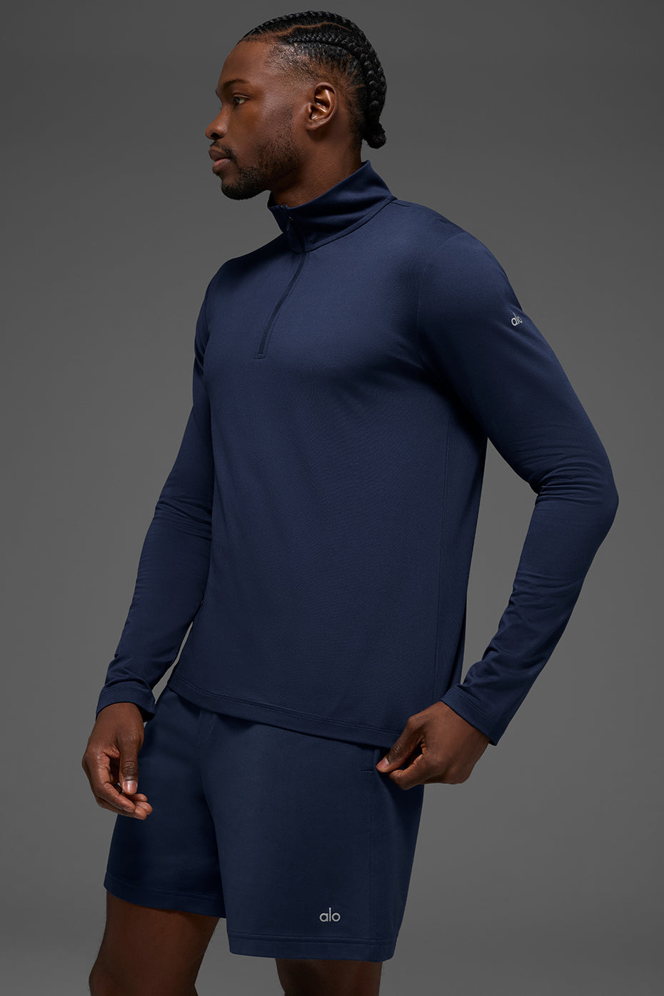 Conquer 1/4 Zip Reform Long Sleeve - Navy - Image 5