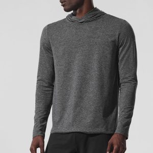 Conquer Reform Long Sleeve With Hood - Dark Heather Grey