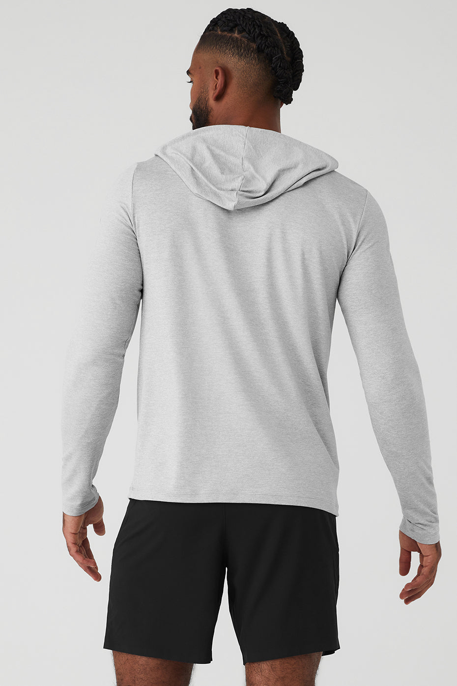 Conquer Reform Long Sleeve With Hood - Athletic Heather Grey - Image 2