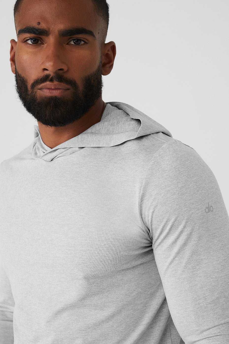Conquer Reform Long Sleeve With Hood - Athletic Heather Grey - Image 4