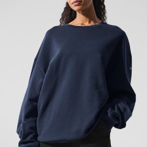Chill Crew Neck Pullover - Navy