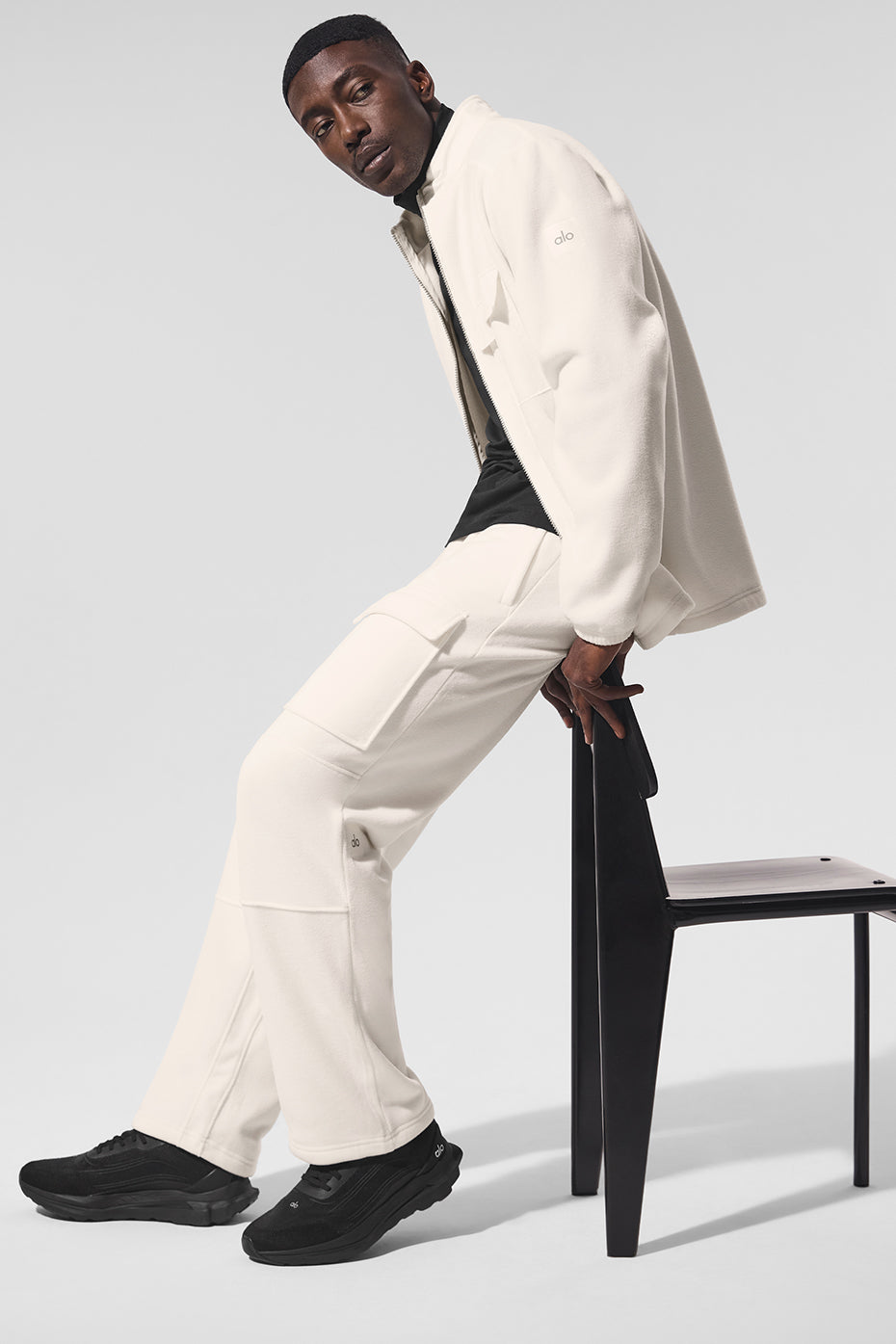 Polar Fleece Ridge Full Zip Jacket - Ivory - Image 4