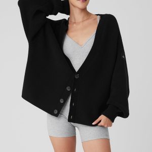 Scholar Cardigan Sweater - Black
