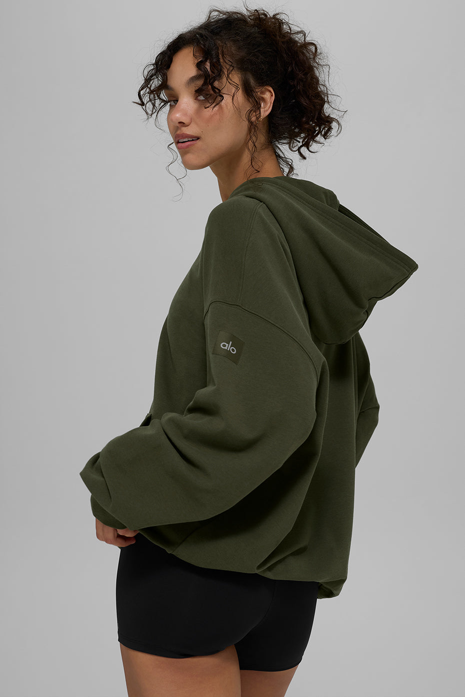 Double Take Hoodie - Green Olive - Image 3