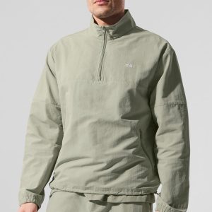 Light Weight Takeaway Track Pullover - Limestone