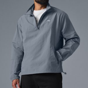 Light Weight Takeaway Track Pullover - Steel Grey