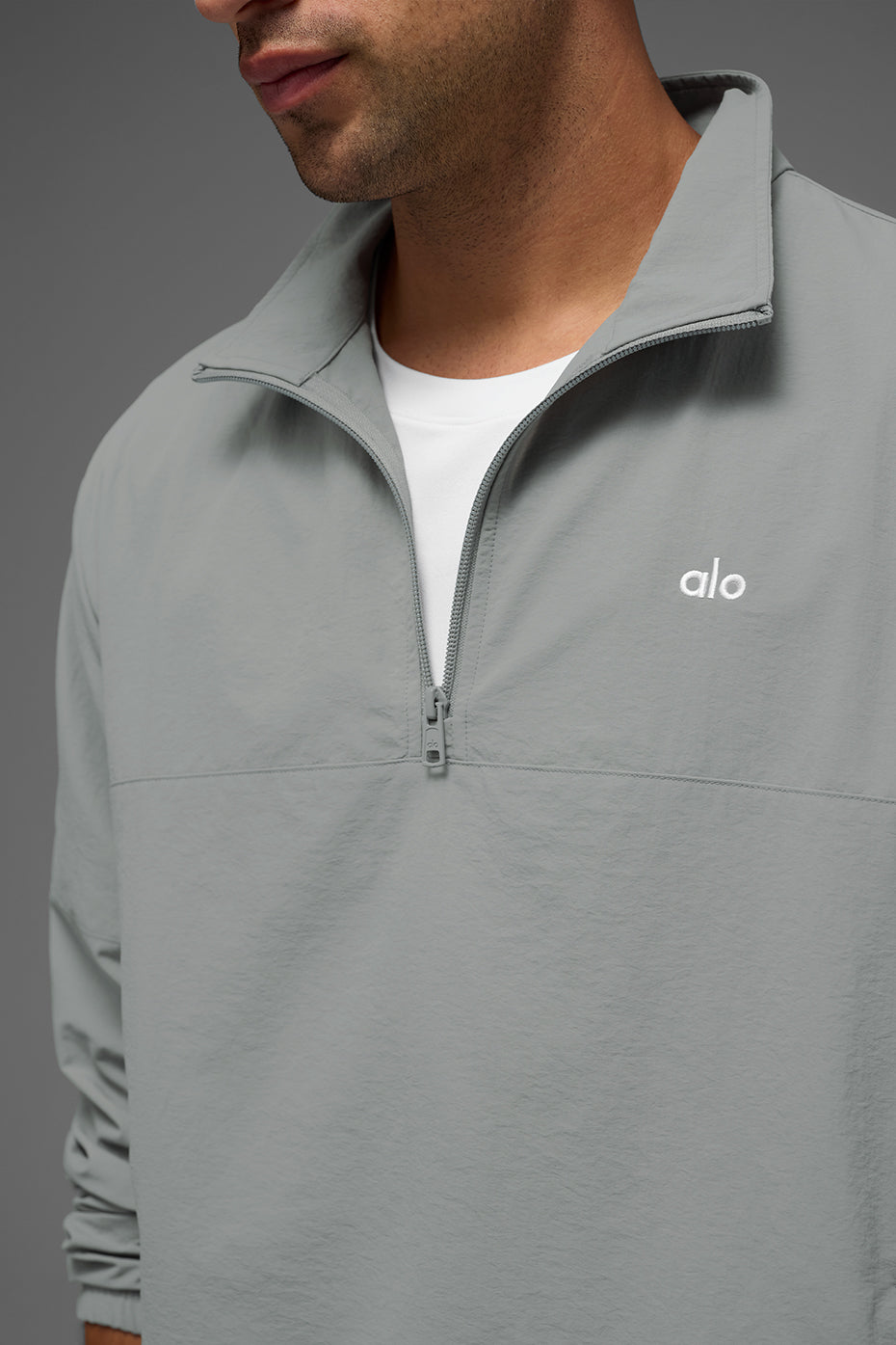 Light Weight Takeaway Track Pullover - Lunar Grey - Image 2