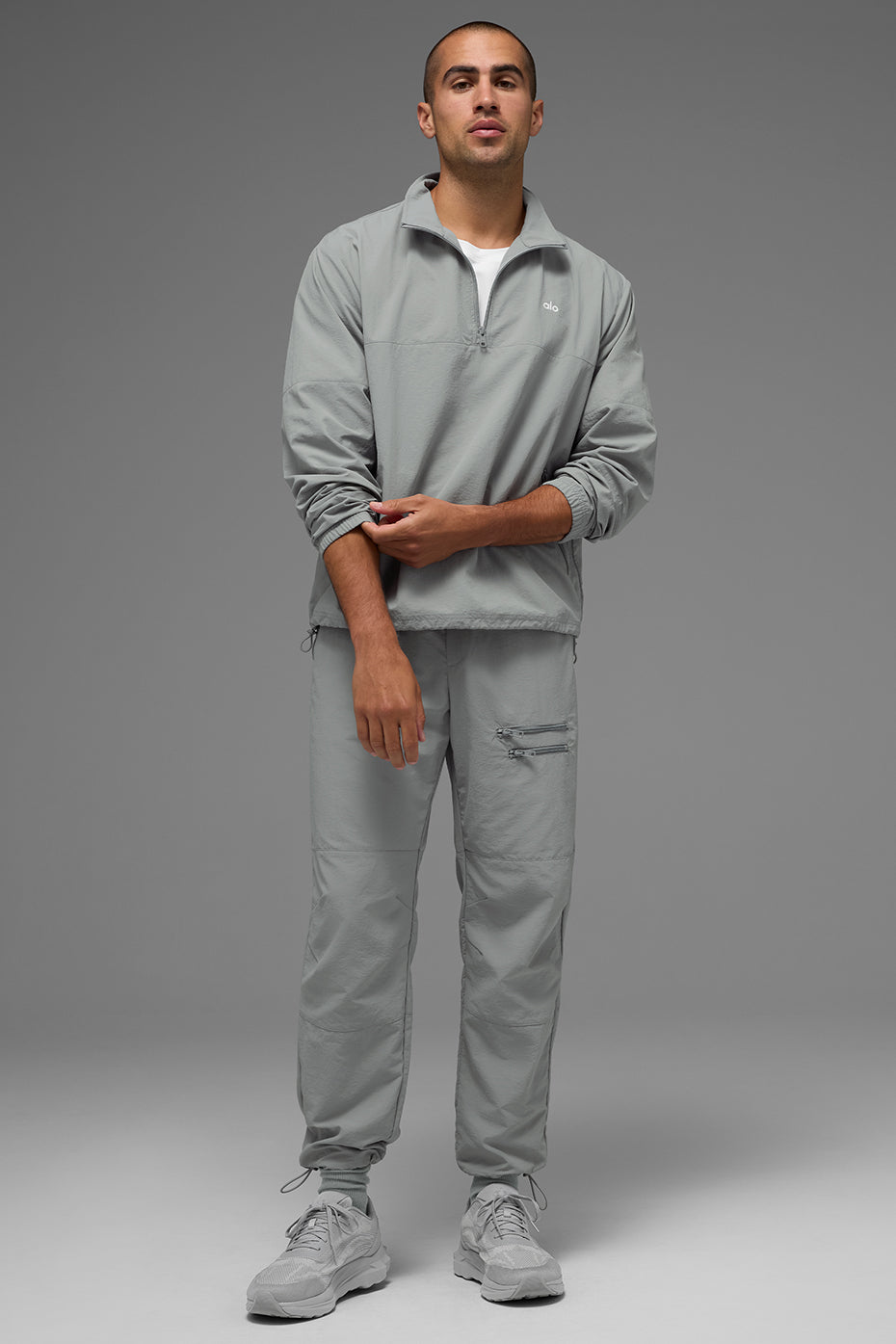 Light Weight Takeaway Track Pullover - Lunar Grey - Image 5