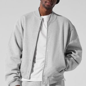 Renown Varsity Jacket - Athletic Heather Grey