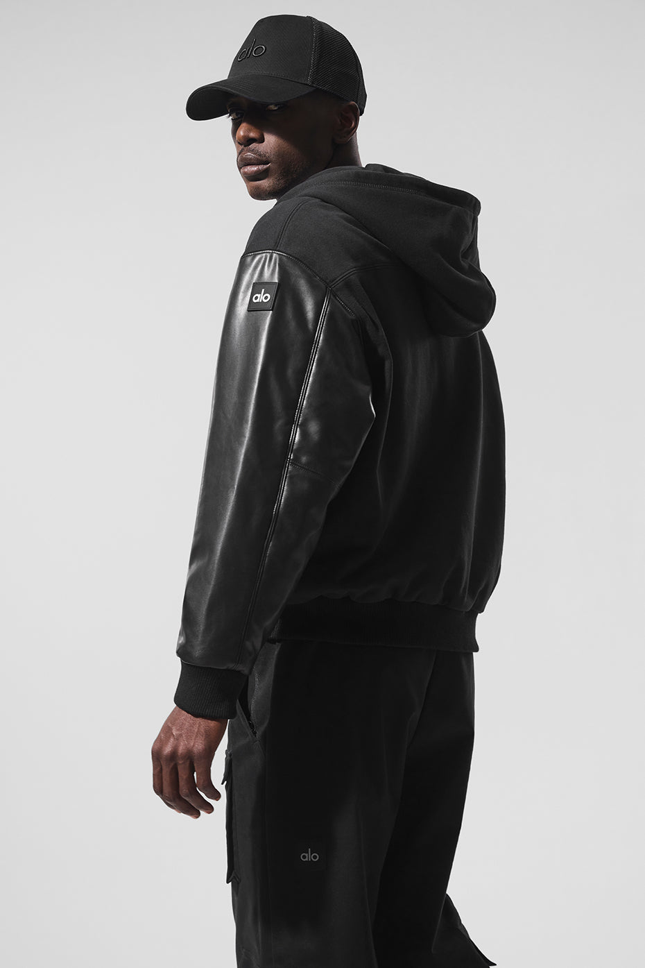 Select Hooded Bomber Jacket - Black - Image 3