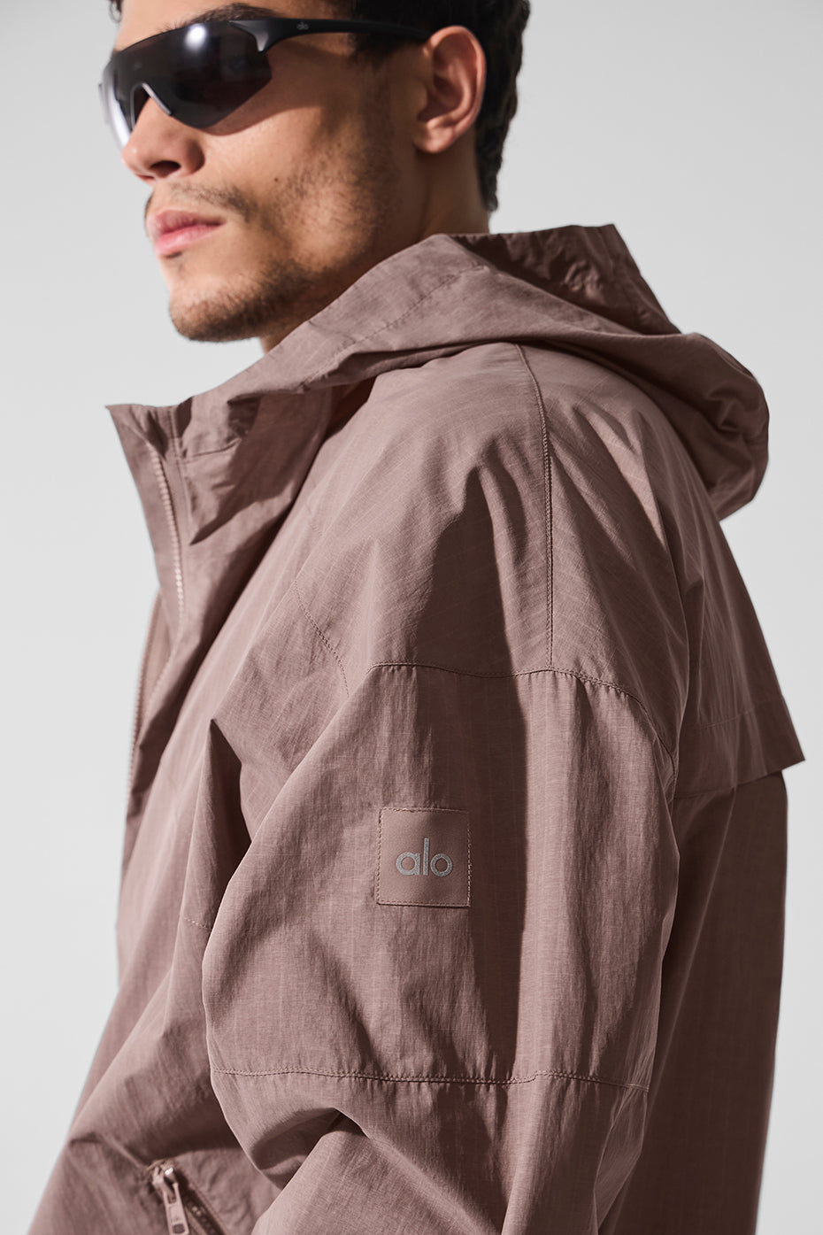 Vantage Nylon Ripstop Track Jacket - Mushroom - Image 3