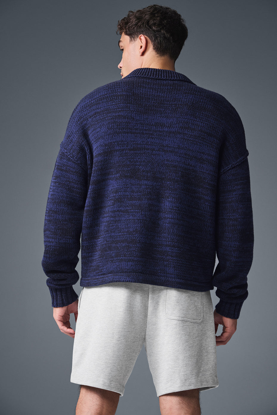 Heritage Full Zip Sweater - Navy Multi - Image 3