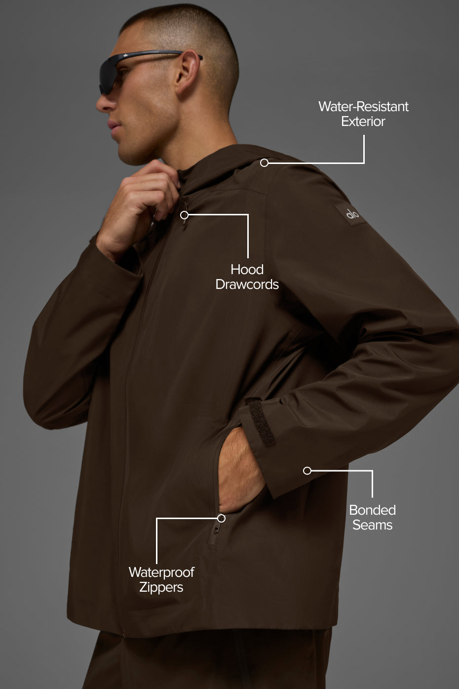 Alpha Shell Jacket - Espresso - Image 2