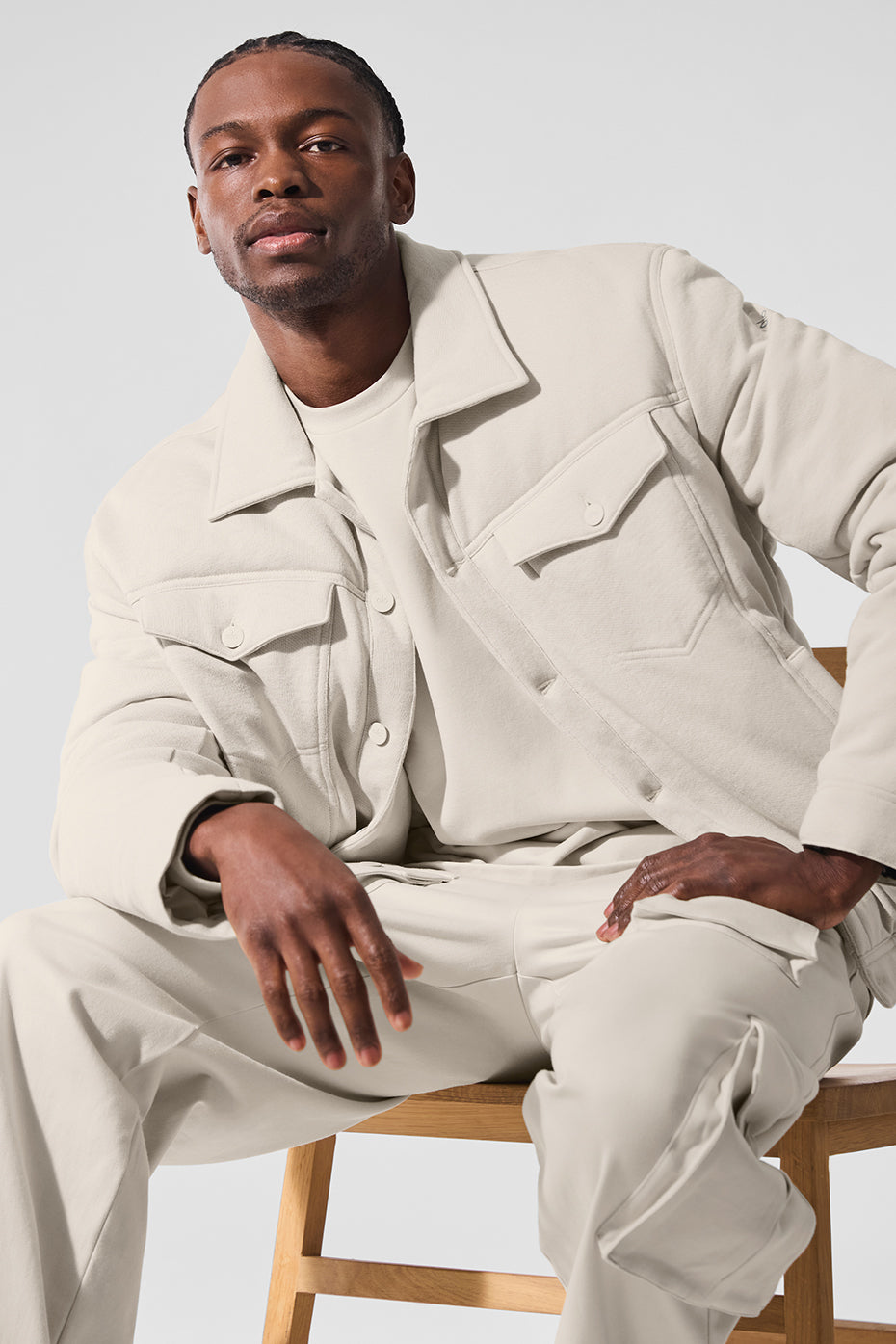 Ease Trucker Jacket - Bone - Image 3