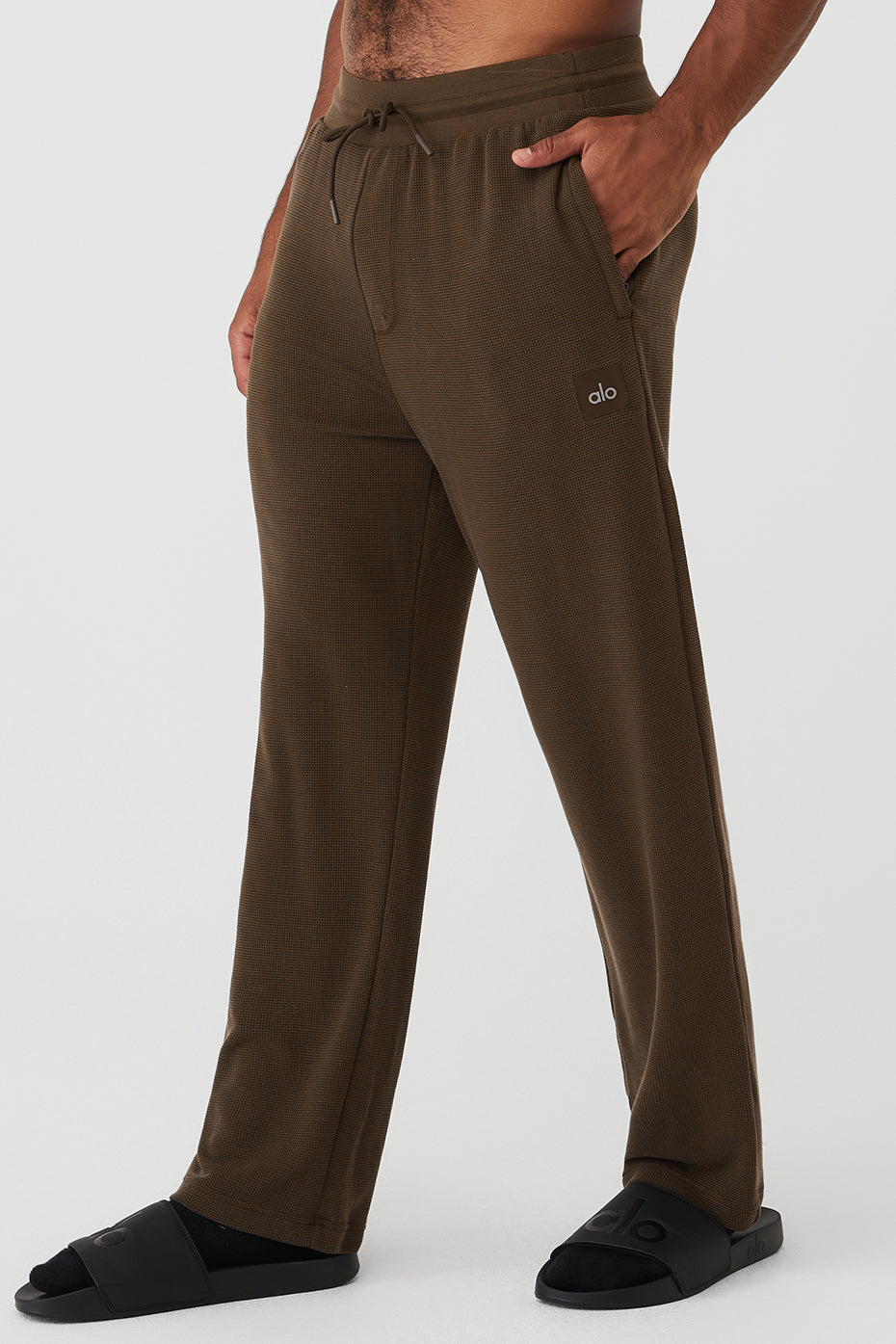 Micro Waffle Fast Break Sweatpant - Espresso - Image 3