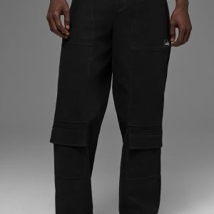 Cotton Canvas Carpenter Pant - Black