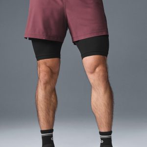 5 Revival 2-in-1 Short - Burgundy Truffle/Black