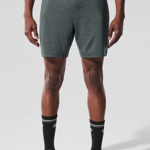 7 Conquer React Performance Short - Charcoal Green Heather