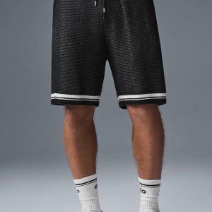 7 Sports Club Sweater Knit Basketball Short - Black