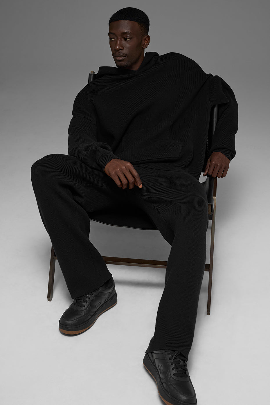 Scholar Hooded Sweater - Black - Image 4