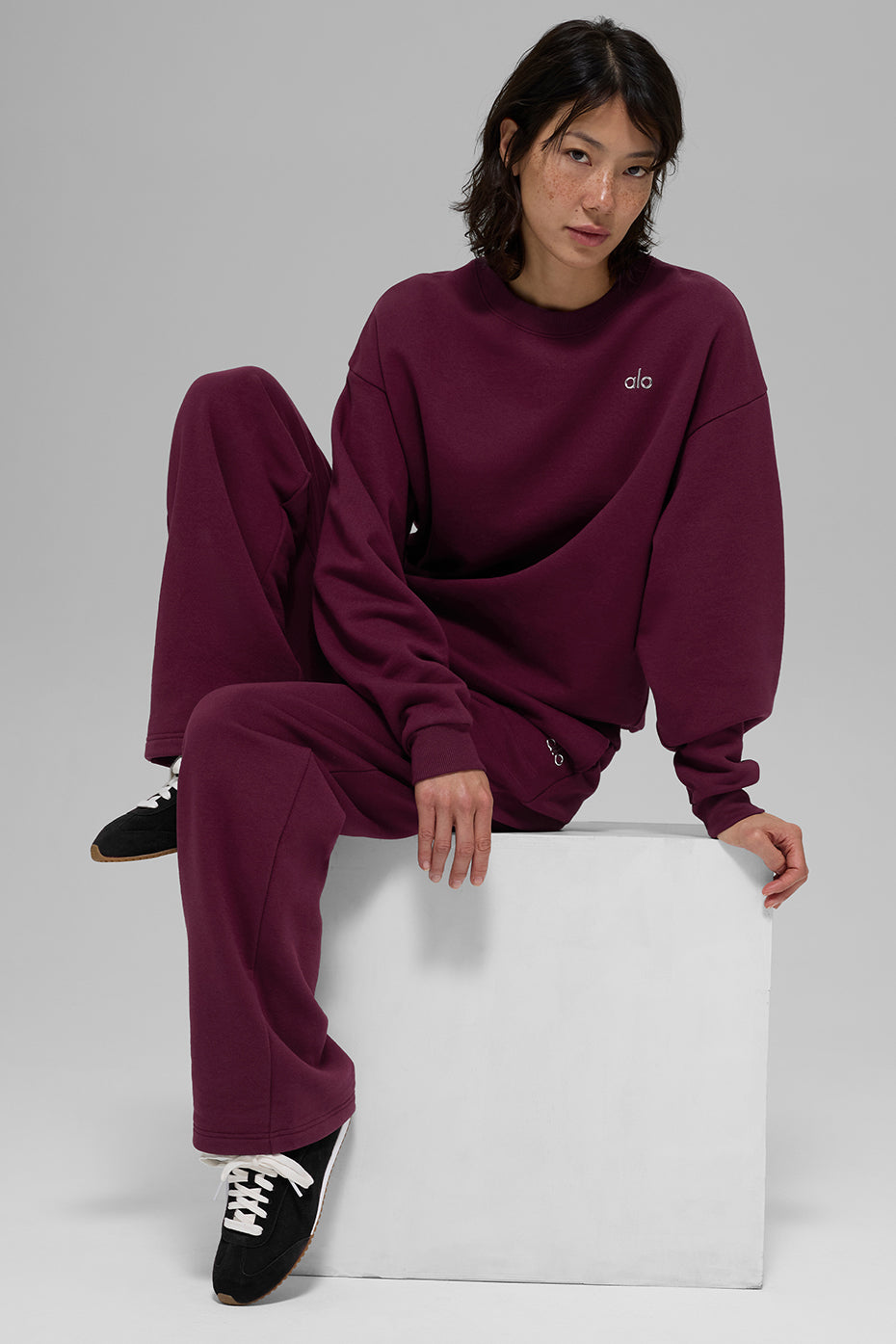 Accolade Crew Neck Pullover - Burgundy - Image 5