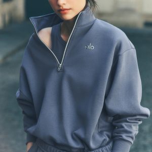 Accolade 1/4 Zip Pullover - Bluestone