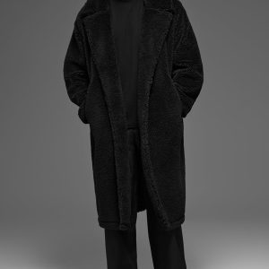 Oversized Sherpa Trench - Black