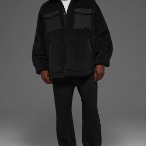 Sherpa Edge Shacket - Black