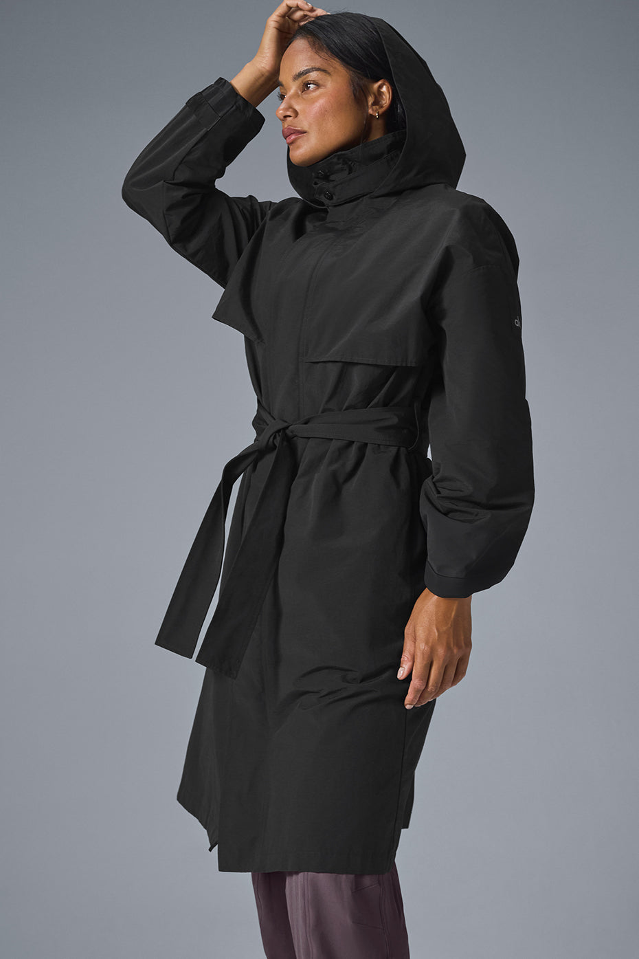 Crinkle On The Move Trench - Black - Image 4