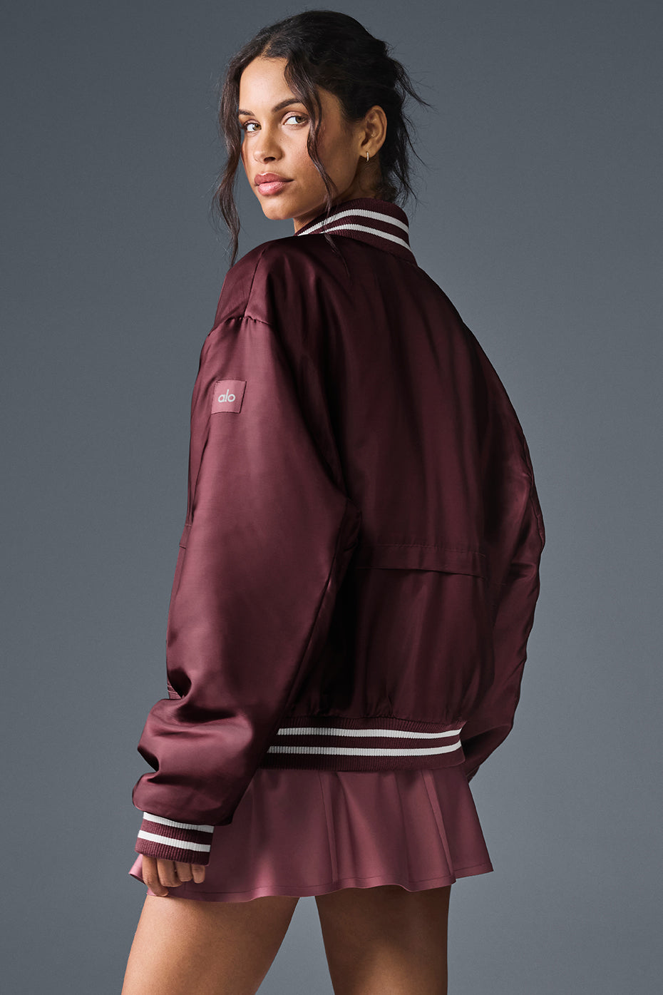 Afterglow Varsity Jacket - Burgundy Truffle - Image 4